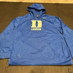 Nike Duke Blue Devils Hoodie Mens 2XL Blue Sweatshirt College Lacrosse